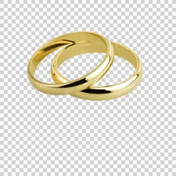 Old wedding rings floating Stock Photos