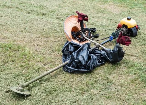 Old weed trimmer Stock Photos