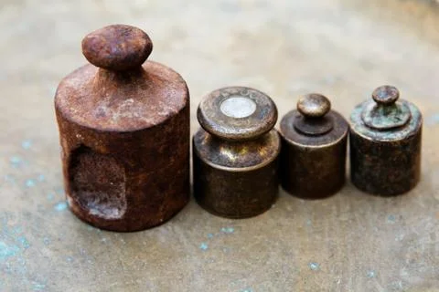 Old weight scales Stock Photos