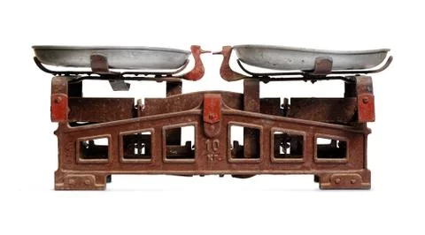 Old weight scales Stock Photos