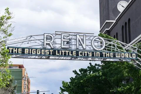 Old Welcome to Reno Arch sign Stock Photos
