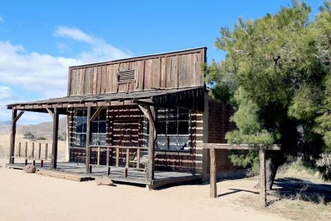 Old west abandoned ghost town shop building Stock Photos