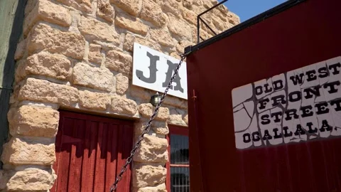 Old West Jail Entrance, Ogallala, Nebraska Stock Footage 342887053