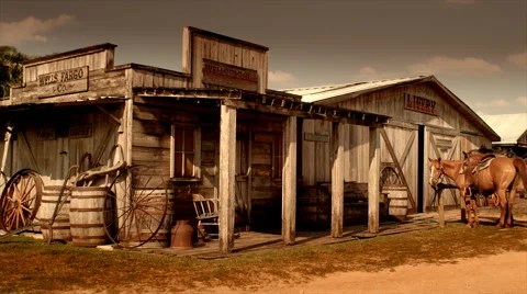 Old West Town Stock Footage 59734791