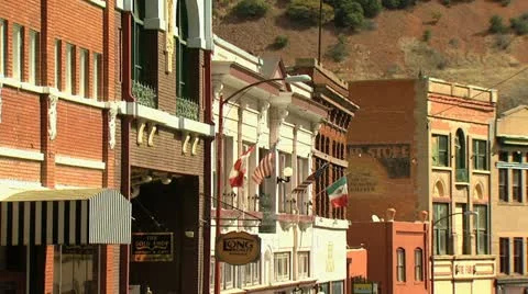 Old Western Buildings Stock Footage 11211792