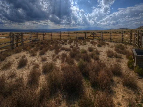 Old Western Corral Time-Lapse sale Video stock 84156876