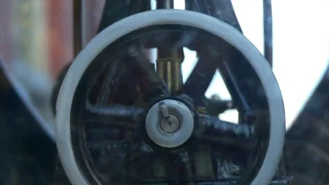 Old wheel clock turning Stock Footage 69107523