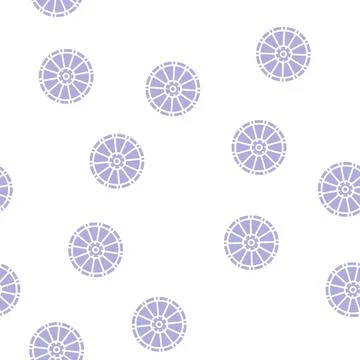 Old wheel glyph seamless pattern Ilustración de archivo