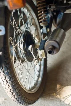 Old wheel motorbikes. Stock Photos