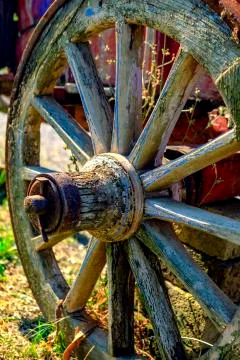 Old wheel Foto stock