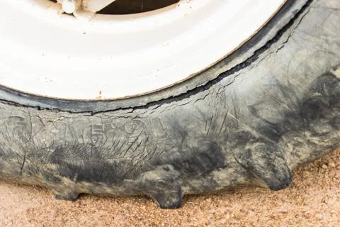 Old  wheel tractors. Foto stock