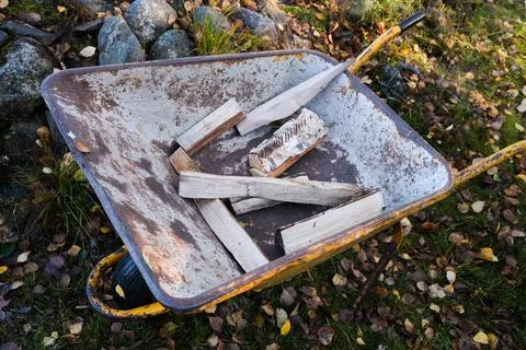Old wheelbarrow Stock Photos