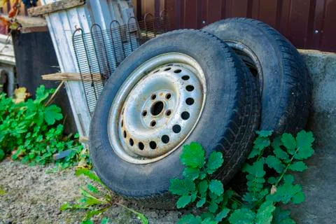 Old wheels Stock Photos