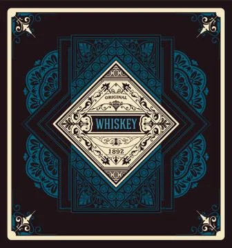 Old Whiskey card Stock Illustration