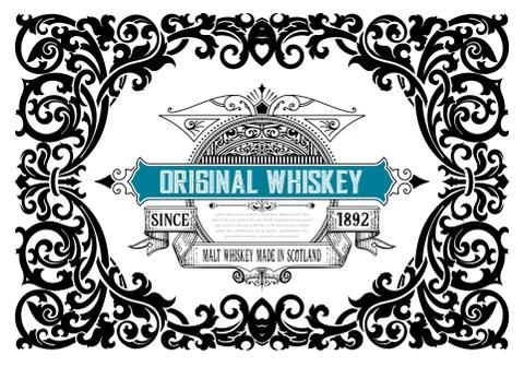 Old Whiskey card Stock Illustration