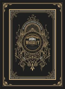 Old Whiskey Label Stock Illustration