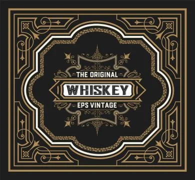 Old Whiskey Label Stock Illustration