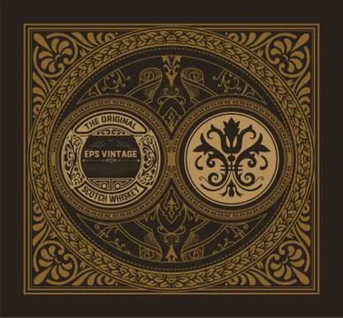 Old Whiskey Label Stock Illustration