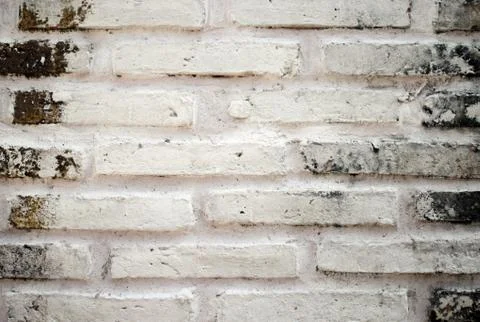 Old white brick wall background Stock Photos