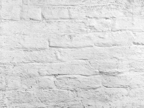 Old white brick wall as background Stock Photos