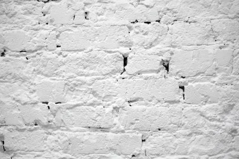 Old white brick wall as background Stock Photos