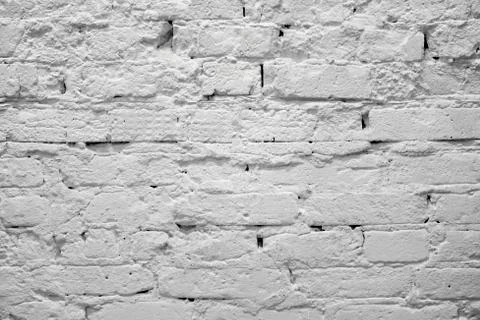Old white brick wall as background Foto stock