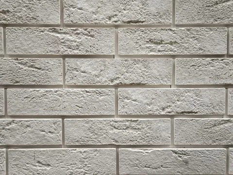 Old white brick wall close up Foto stock
