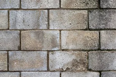 Old white brick wall. old and frayed brick wall Foto stock