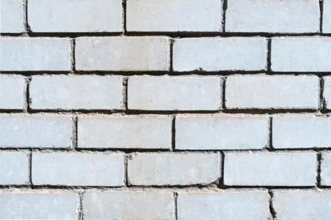 Old white brick wall texture for background Stock Photos