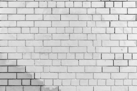 Old white Brick Wall Texture backdrop copy space Foto stock