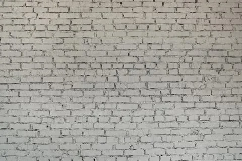 Old white brick wall texture as background Stock Photos