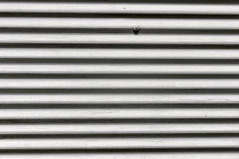 Old White Corrugated Metal Wall Texture Stock Photos