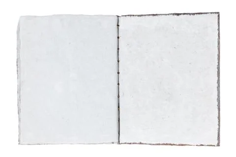 Old white mulberry paper book isolated Stock Photos
