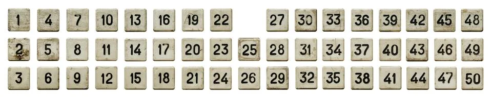 Old white numeric keypad Stock Illustration