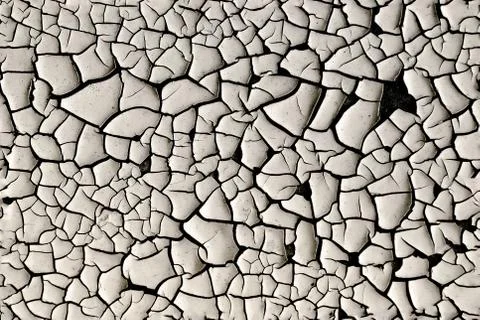 The old white paint was cracked textura seamless Stock Photos