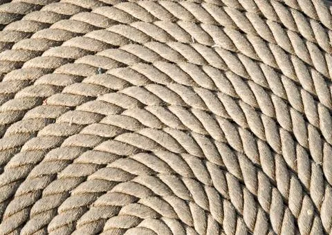 Old white rope closeup Foto stock