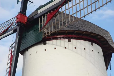 Old white windmill Stock Photos