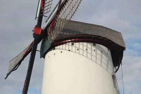 Old white windmill Stock Photos