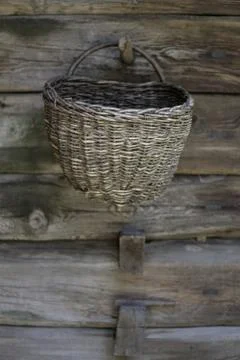 Old wicker basket Stock-Fotos