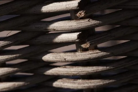 Old Wicker basket. Foto stock