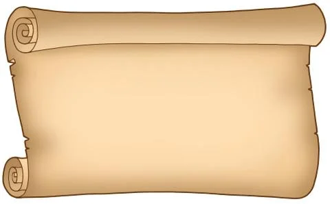 Old wide parchment Stock Illustration
