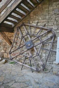 Old winch wheel Stock Photos