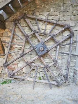 Old winch wheel Stock Photos