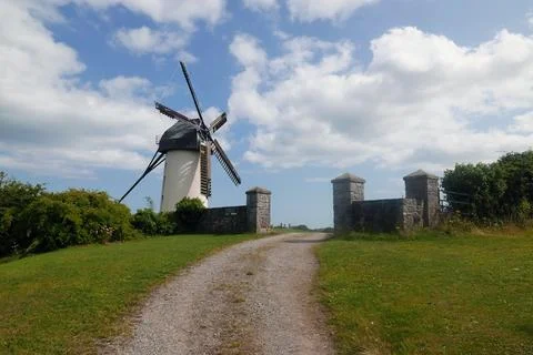 Old wind Mill in Ireland Stock Photos