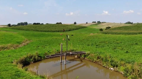An old wind pump Stock Footage 114383055