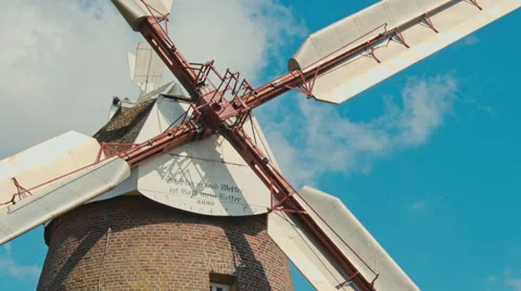 Old windmill against the sky Video stock 68143031