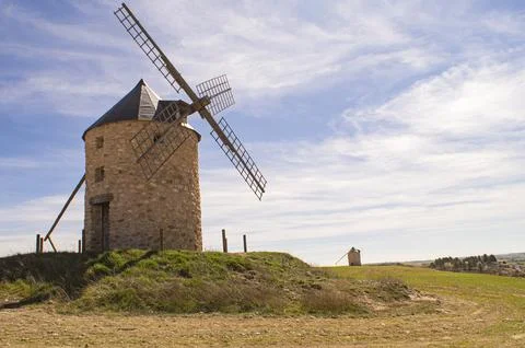 Old windmill and stone windmill. Foto stock