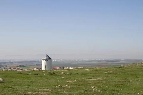 Old windmill in Campo de Criptana, Spain Stock Photos