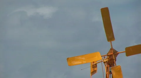 Old windmill - close Stock Footage 94385