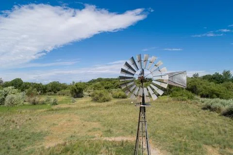 Old windmill on a farm Stock Photos